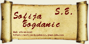 Sofija Bogdanić vizit kartica